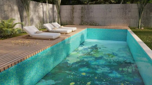 Pool-Friendly Glass Mosaic Tiles - Waterproof Wall Decor for Swim Areas - Image 3