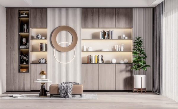 Floor-to-Ceiling Bookshelf: Stylish Storage for Home Libraries - Image 2